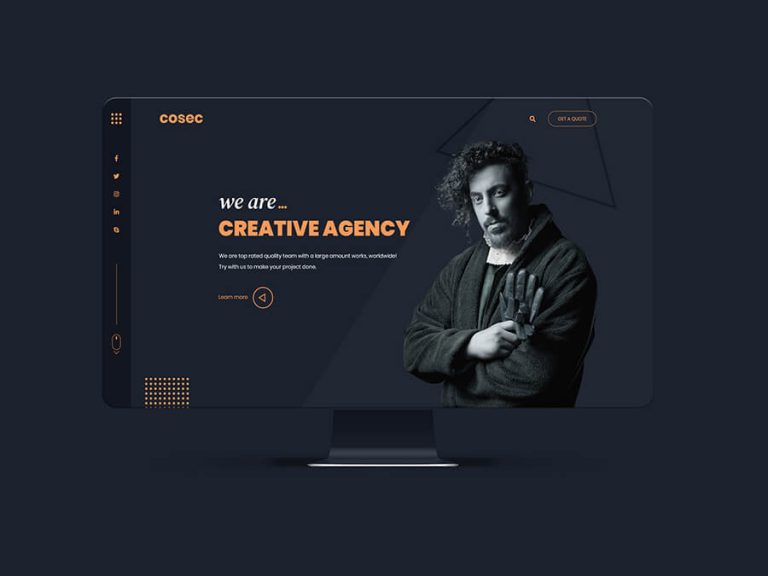 Cosec – One Page Creative Agency PSD Template - Priyo Design